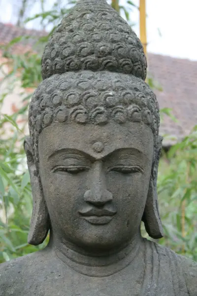 Product image of the product “Standing Buddha, Indian Style - with praying chain, in the sizes from 100 to 200cm, antique finish ”